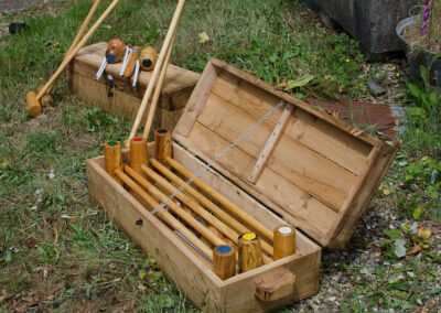 Lawn Croquet Set by Martin Symes Wood Turner in Yarcombe